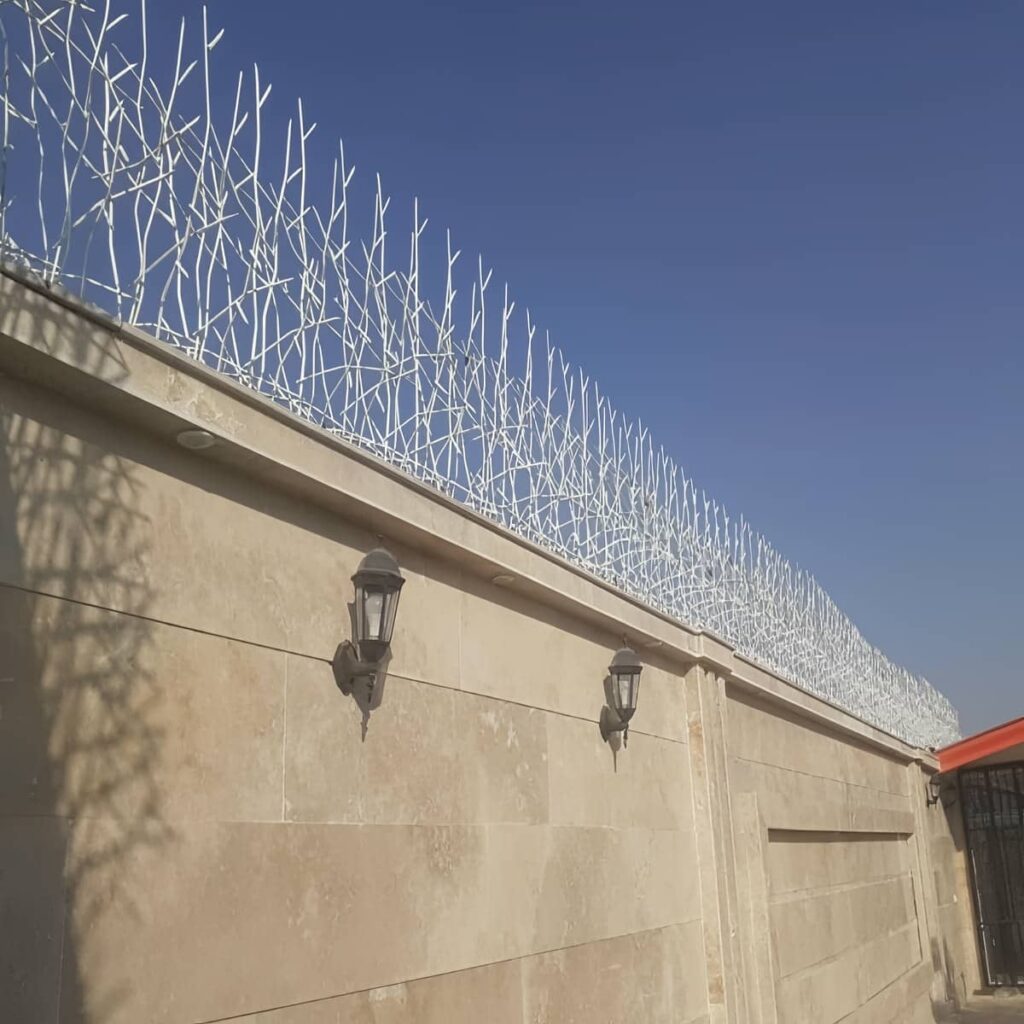 مدل شاخ گوزنی فلزی کنار دیوار