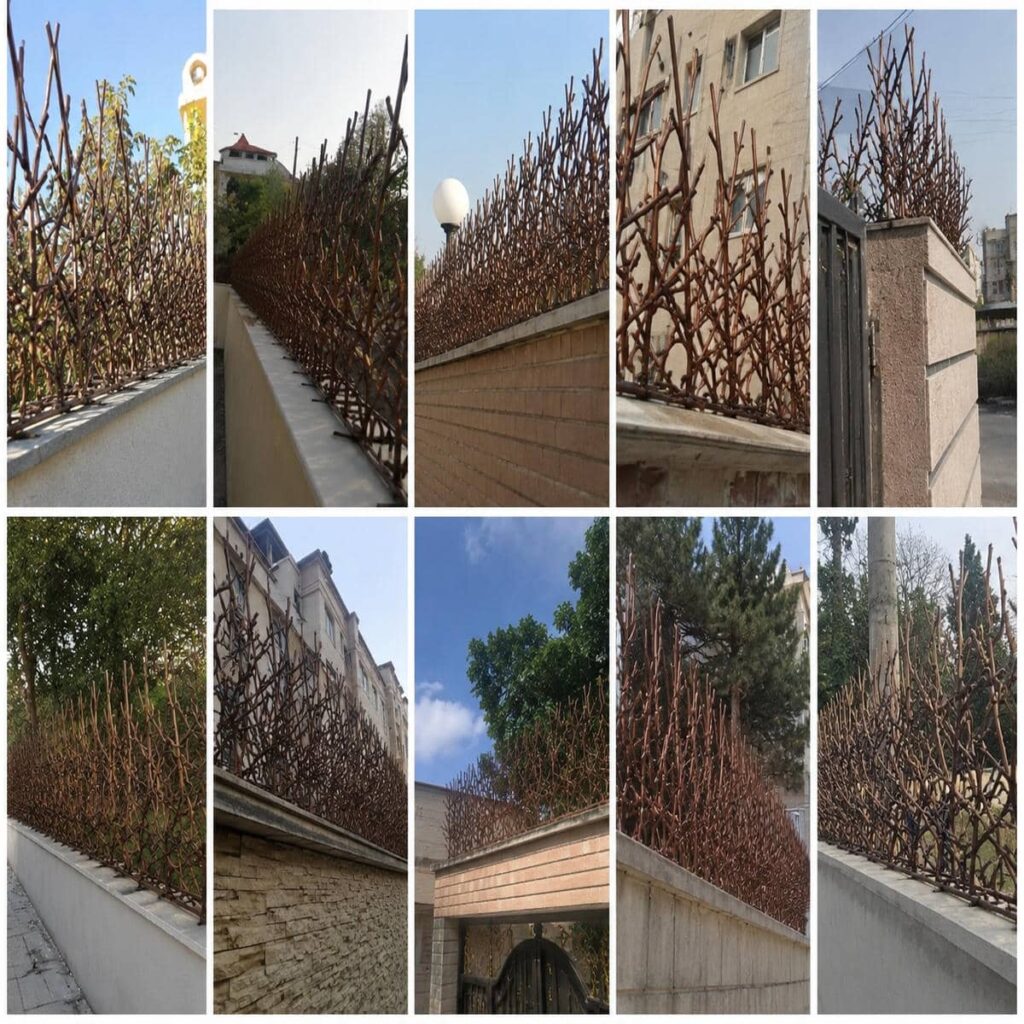 نرده حفاظ دیوار بندرعباس مدل سرنیزه‌ای