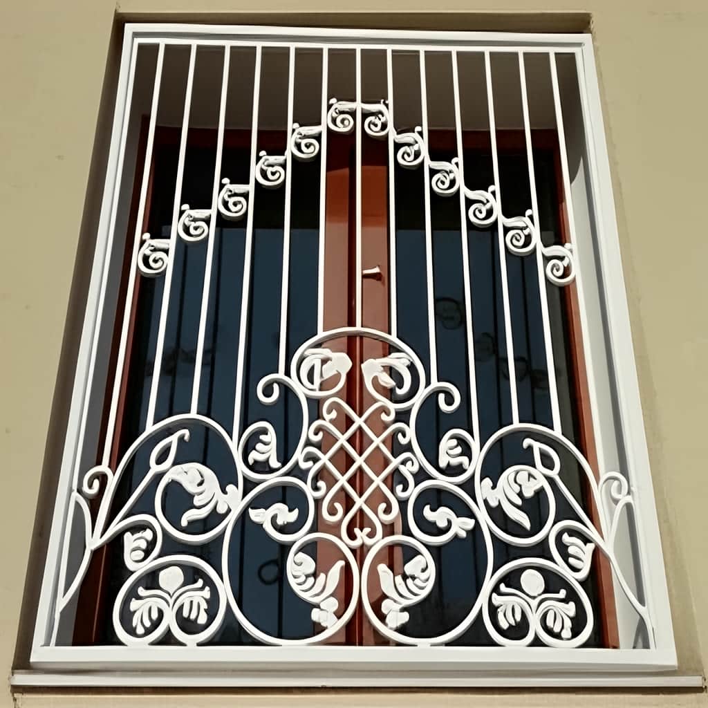 نرده پنجره فلزی قزوین با طراحی ساده