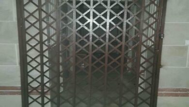 حفاظ درب آکاردئونی اردبیل مدل فلزی مقاوم